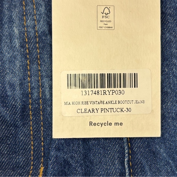 Reformation Dark Blue Bootcut Jeans NWT - Picture 8 of 12